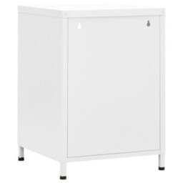 Berkfield Nightstands 2 Pcs White 35X35X51 Cm Steel - thumbnail 5