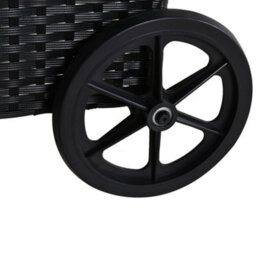 Outsunny 3 Pcs Rattan Lounger Recliner Bed Garden Furniture Set W/ Side Table - thumbnail 9