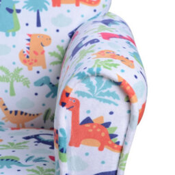 Homcom Kids Armchair Toddler Sofa Foam Filled Upholstered Couch Dinosaur - thumbnail 8
