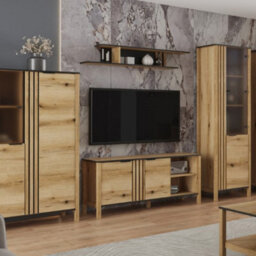 Heze Furniture Helix 2 Door Loft Style Tv Unit With Storage - thumbnail 2