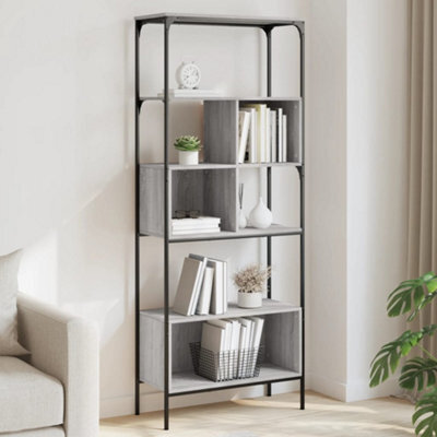 Berkfield Bookcase 5-Tier Grey Sonoma 76X33X188.5 Cm Engineered Wood - image 1