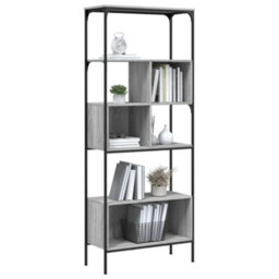 Berkfield Bookcase 5-Tier Grey Sonoma 76X33X188.5 Cm Engineered Wood - thumbnail 4