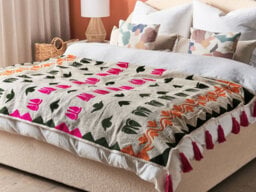 Beliani Blanket Anand Cotton 130 X 180 Cm Multicolour - thumbnail 2