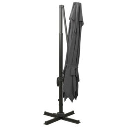 Berkfield Cantilever Umbrella With Double Top 300X300 Cm Anthracite - thumbnail 5