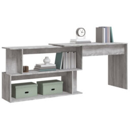 Walplus Corner Desk Grey Sonoma 200X50X76 Cm Engineered Wood - thumbnail 4