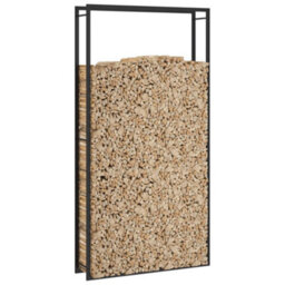 Vidaxl Firewood Rack Matt Black 110X28X214 Cm Steel Firewood Racks - thumbnail 5