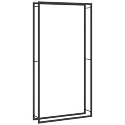 Vidaxl Firewood Rack Matt Black 110X28X214 Cm Steel Firewood Racks - thumbnail 1