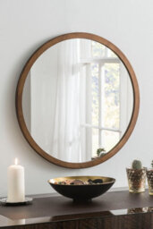 Yearn Contemporary Round Wall Mirror Bronze 102Cm - thumbnail 2