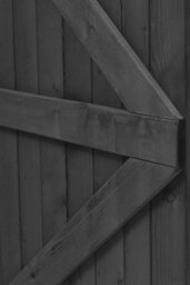 Garden Sanctuary Sturdy Grey Arch Top Wooden Garden Gate In Pine, Ideal For Patios & Outdoors 90Cm W X 180Cm H - thumbnail 5