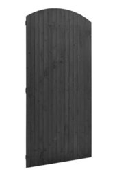 Garden Sanctuary Sturdy Grey Arch Top Wooden Garden Gate In Pine, Ideal For Patios & Outdoors 90Cm W X 180Cm H - thumbnail 4