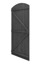 Garden Sanctuary Sturdy Grey Arch Top Wooden Garden Gate In Pine, Ideal For Patios & Outdoors 90Cm W X 180Cm H - thumbnail 3