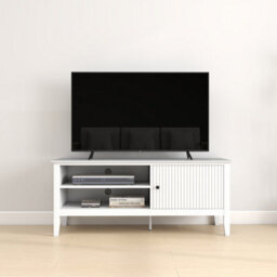 Melody Maison Large White Wooden Tv Cabinet - Hales White Range - thumbnail 4