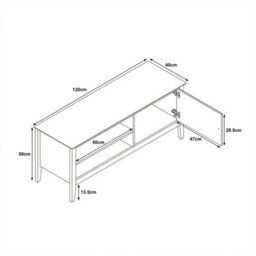 Melody Maison Large White Wooden Tv Cabinet - Hales White Range - thumbnail 5