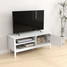 Melody Maison Large White Wooden Tv Cabinet - Hales White Range - thumbnail 2