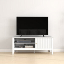 Melody Maison Large White Wooden Tv Cabinet - Hales White Range - thumbnail 3