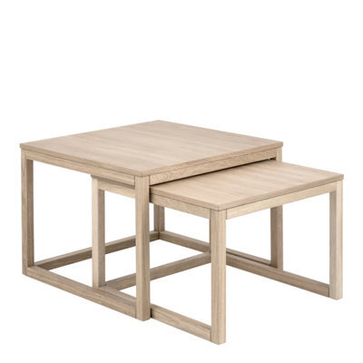 Furniture To Go Cornus Coffee Table In White Oak Set Of 2 - image 1