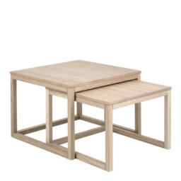 Furniture To Go Cornus Coffee Table In White Oak Set Of 2 - thumbnail 1