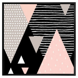 "Andrew Lee Triangle Geometrics (Picutre Frame) / 12X12"" / Brown" - thumbnail 2