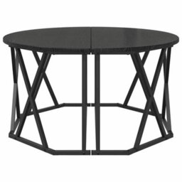 Berkfield Black Oak Coffee Table 80X80X42 Cm Made Of Engineered Wood - thumbnail 6