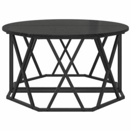 Berkfield Black Oak Coffee Table 80X80X42 Cm Made Of Engineered Wood - thumbnail 7