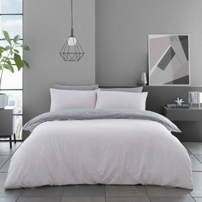 Smart Living Duvet Cover With Pillowcases Polycotton Quilt Bedding Covers Comfy Breathable Comforter Cover Set - Blush Pink - image 1