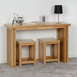Seconique Richmond Oak Varnish 2 Stools, The Stools Are Crafted In Rubber Wood Finished In Oak Varnish - thumbnail 3