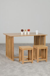 Seconique Richmond Oak Varnish 2 Stools, The Stools Are Crafted In Rubber Wood Finished In Oak Varnish - thumbnail 6