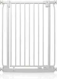 Safetots Extra Tall Elite Safety Gate, 65.5Cm - 74.5Cm, Matt White, Extra Tall 96.8Cm In Height, Pressure Fit Stair Gate - thumbnail 1