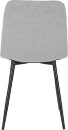 Seconique Fenton Dining Set White Marble Stone Effect With 6 Light Grey Fabric Chairs - thumbnail 9