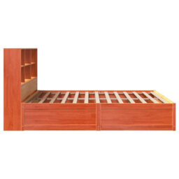 Berkfield Bed Frame Without Mattress Wax Brown 200X200 Cm Solid Wood Pine - thumbnail 6