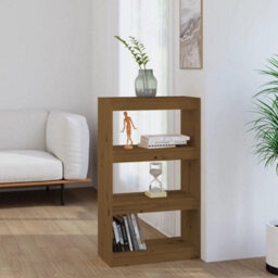 Berkfield Book Cabinet/room Divider Honey Brown 60X30X103.5 Cm Wood Pine