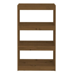 Berkfield Book Cabinet/room Divider Honey Brown 60X30X103.5 Cm Wood Pine - thumbnail 5