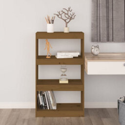 Berkfield Book Cabinet/room Divider Honey Brown 60X30X103.5 Cm Wood Pine - thumbnail 3
