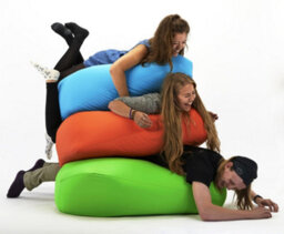 Beautiful Beanbags Adult Highback Beanbag For Indoors Or Outdoors Ready Filled Bean Bags - Orange - thumbnail 2