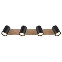 Luminosa Lighting Luminosa Robby Ceiling Spotlight Bar Matt Black 4X Gu10 - thumbnail 4
