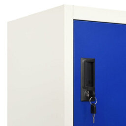 Vidaxl Locker Cabinet Grey And Blue 90X40X180 Cm Steel - thumbnail 7