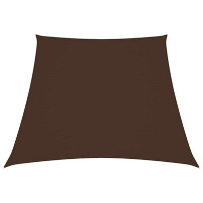 Berkfield Sunshade Sail Oxford Fabric Trapezium 2/4X3 M Brown - image 1