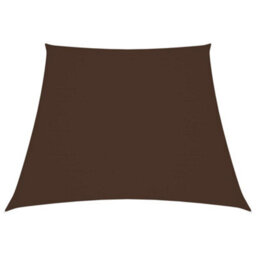 Berkfield Sunshade Sail Oxford Fabric Trapezium 2/4X3 M Brown - thumbnail 1