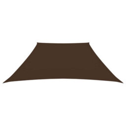 Berkfield Sunshade Sail Oxford Fabric Trapezium 2/4X3 M Brown - thumbnail 2