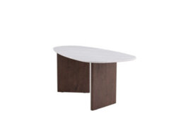 Grönvik Oval White Marble Effect Dining Table 180X90 Cm Spraystone Table 4 Seater 6 Seater Dining Table - thumbnail 4