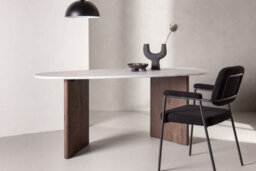 Grönvik Oval White Marble Effect Dining Table 180X90 Cm Spraystone Table 4 Seater 6 Seater Dining Table - thumbnail 7