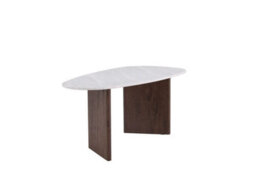 Grönvik Oval White Marble Effect Dining Table 180X90 Cm Spraystone Table 4 Seater 6 Seater Dining Table - thumbnail 5