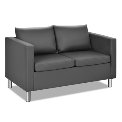 Costway Modern Pu Leather Sofa Chair Loveseat Single Armchair Couch 2 Seater Home Office - image 1