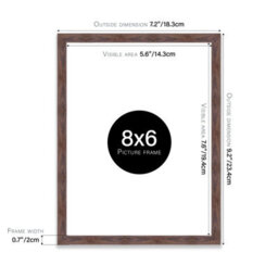 8X6 Walnut Picture Frame (15.2 X 20.3Cm) Poster, Photo, Artwork, Gallery Wall Or Print - thumbnail 3