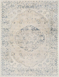 Livabliss Lillian-Washable Grey Blue Traditional Vintage Boho Living Dining Rug 66 X 115 Cm Easy Care, Non Shedding - thumbnail 1