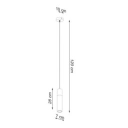 Sollux Lighting Zane Concrete Grey 1 Light Classic Pendant Ceiling Light - thumbnail 4