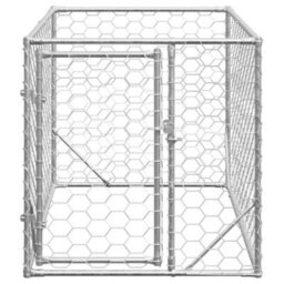 Walplus Galvanised Steel Outdoor Dog Kennel With Door 2X1X1 M - thumbnail 3