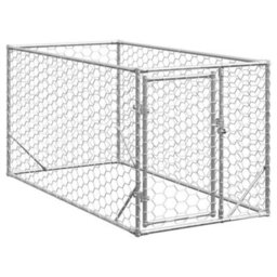 Walplus Galvanised Steel Outdoor Dog Kennel With Door 2X1X1 M - thumbnail 1
