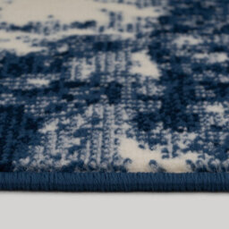Loomed Navy Blue White Distressed Abstract Living Room Rug 160X230Cm - thumbnail 5