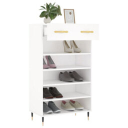 Berkfield Shoe Cabinet White 60X35X105 Cm Engineered Wood - thumbnail 4